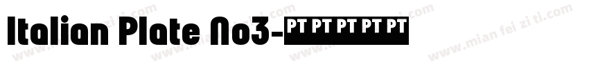 Italian Plate No3字体转换